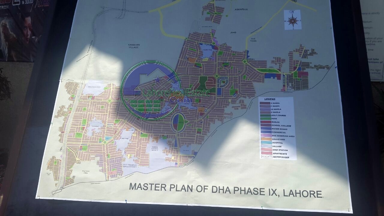 Prism 9 Map ( Official DHA Lahore Phase 9 Proper Map ) 16851 18124 ...